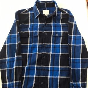 American Eagle Mens Flannel Blue and Black check